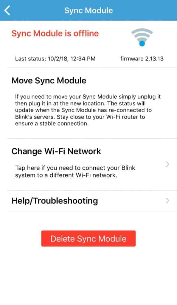 Delete Sync Module